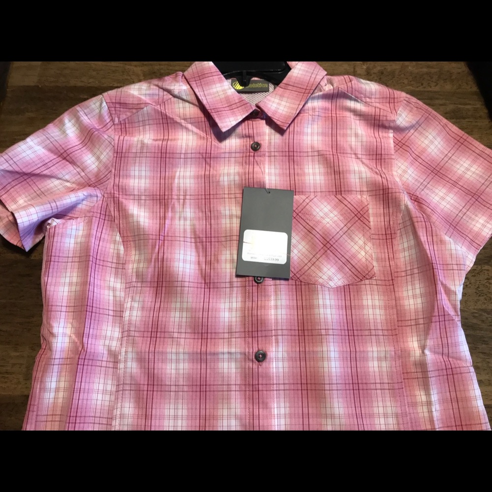 Solstice Women’s Short Sleeve Plaid Size Med